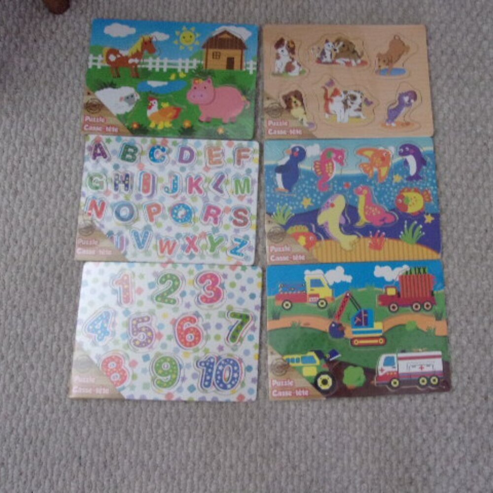 Bundle of kids Real wood toys puzzles New in package